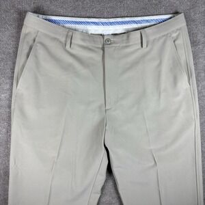 FootJoy Golf Performance Pants Mens W40 L30 Beige Stretch Flat Front Casual